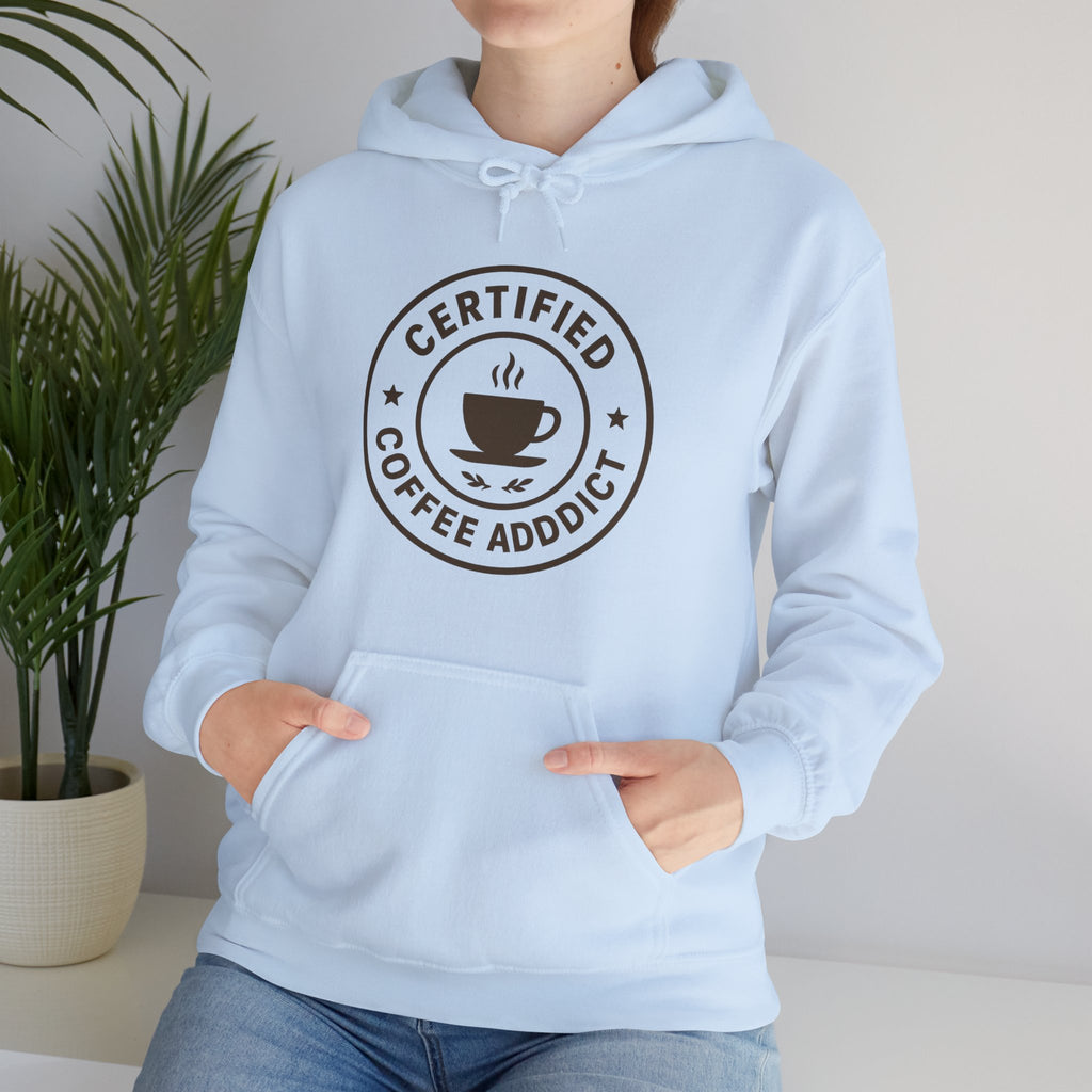 Certified Coffee Addict Hoodie, Cozy Sweatshirt, Gift for Coffee Lovers, Casual Wear, Funny Coffee Apparel