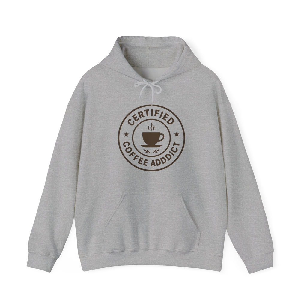 Certified Coffee Addict Hoodie, Cozy Sweatshirt, Gift for Coffee Lovers, Casual Wear, Funny Coffee Apparel