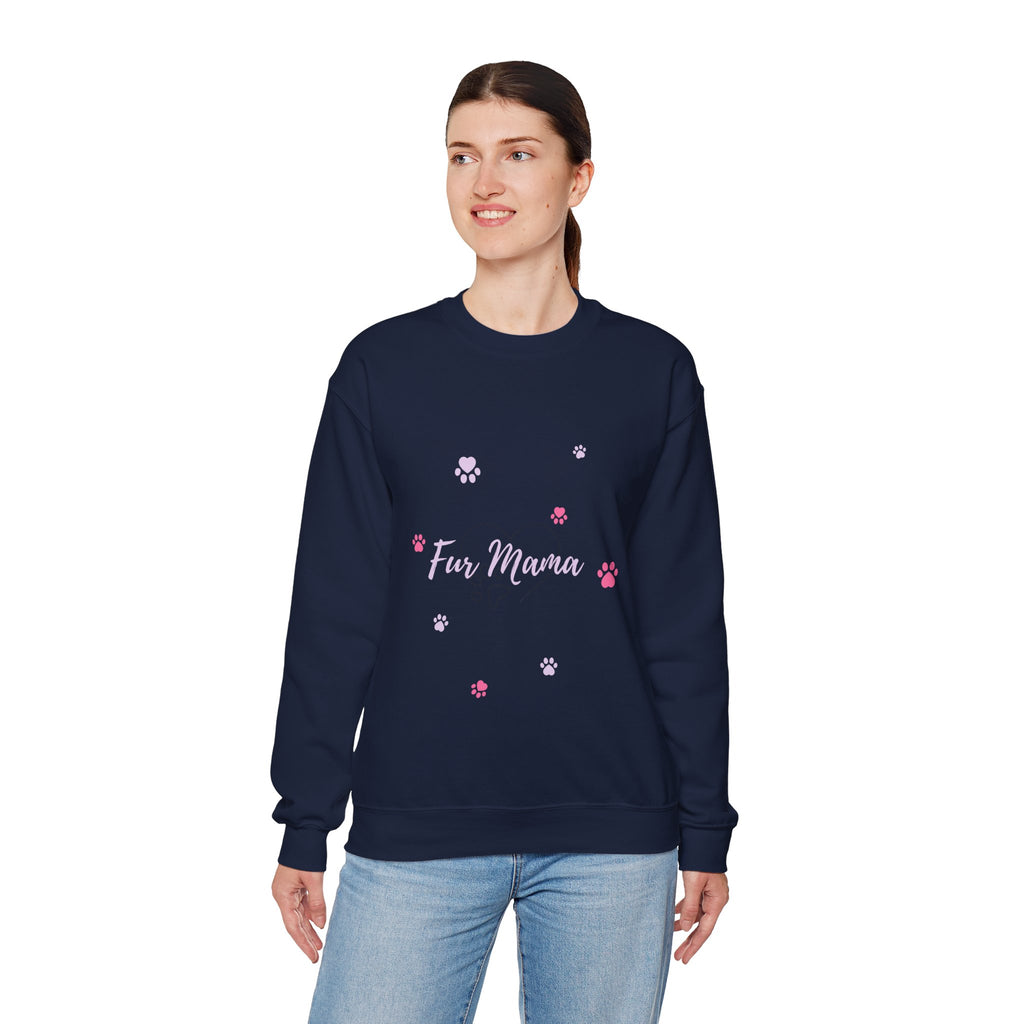 Fur Mama Unisex Crewneck Sweatshirt – Cozy Pet Lover Gift for Dog Moms & Animal Lovers