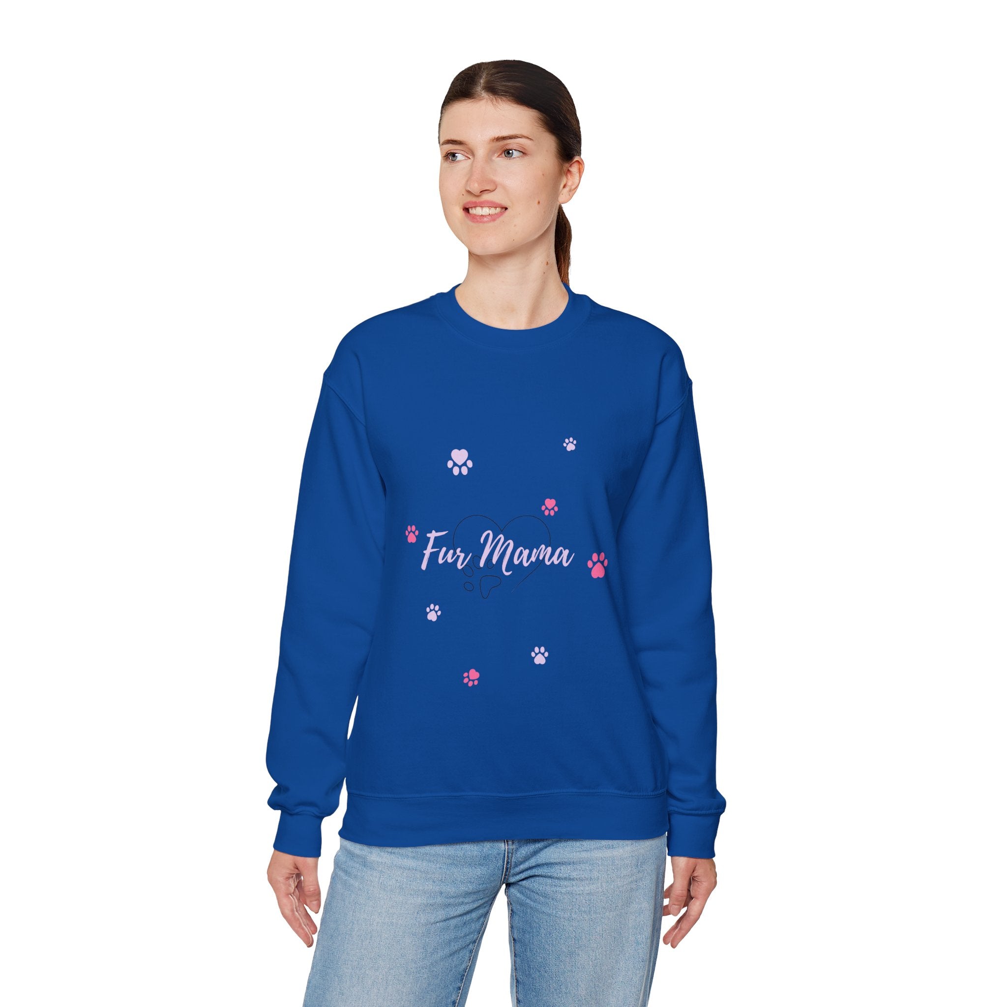Fur Mama Unisex Crewneck Sweatshirt – Cozy Pet Lover Gift for Dog Moms & Animal Lovers