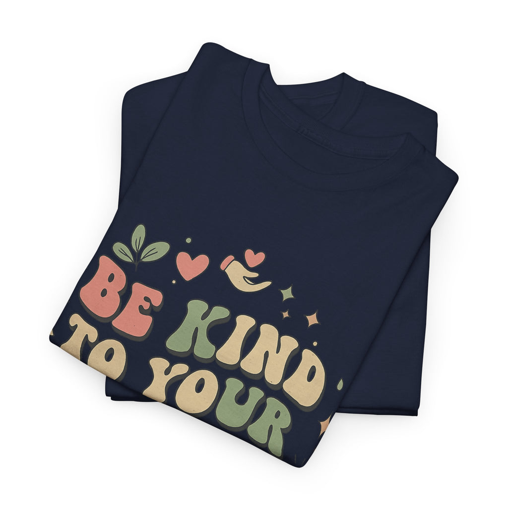 Be Kind To Your Mind T-Shirt – Soft Relaxed Fit Mental Health Tee, Aesthetic Retro Self-Care Shirt, Positive Quote Tee