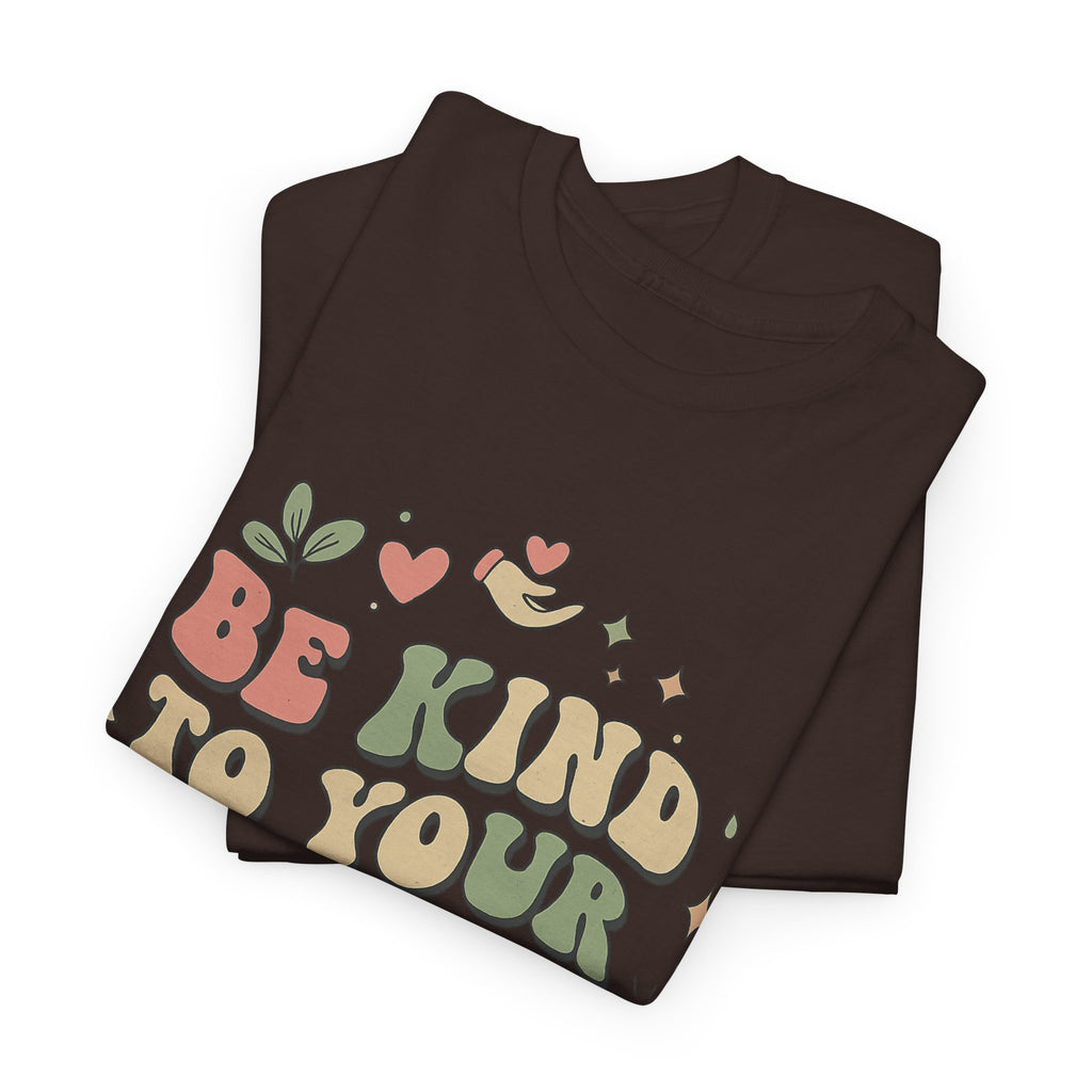 Be Kind To Your Mind T-Shirt – Soft Relaxed Fit Mental Health Tee, Aesthetic Retro Self-Care Shirt, Positive Quote Tee