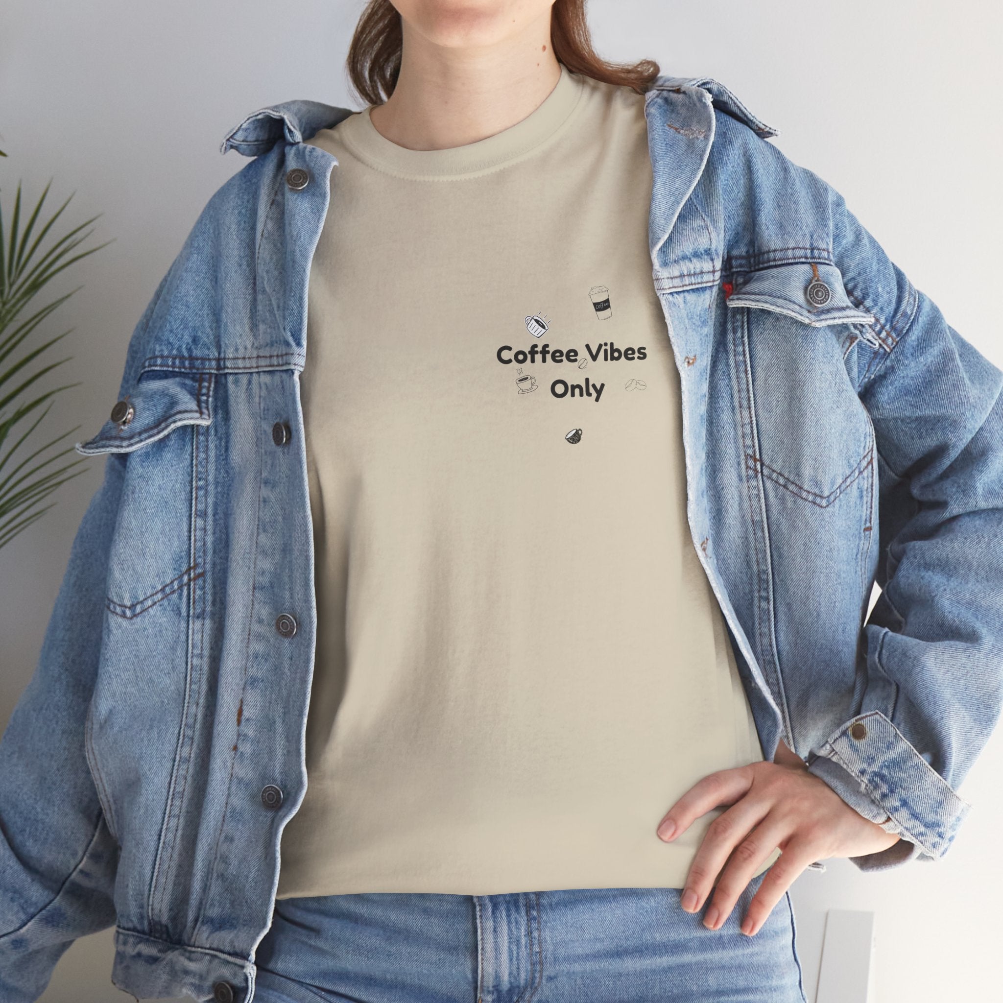 Coffee Vibes Only Unisex Heavy Cotton T-Shirt | Relaxed Fit Casual Tee
