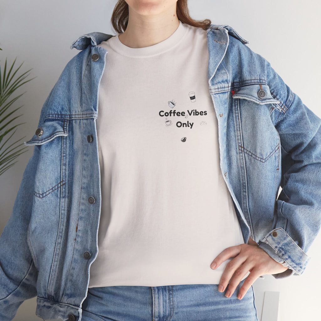 Coffee Vibes Only Unisex Heavy Cotton T-Shirt | Relaxed Fit Casual Tee