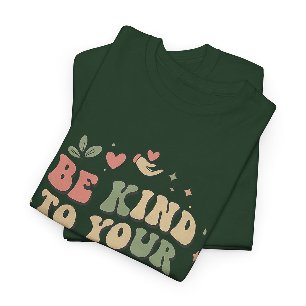Be Kind To Your Mind T-Shirt – Soft Relaxed Fit Mental Health Tee, Aesthetic Retro Self-Care Shirt, Positive Quote Tee