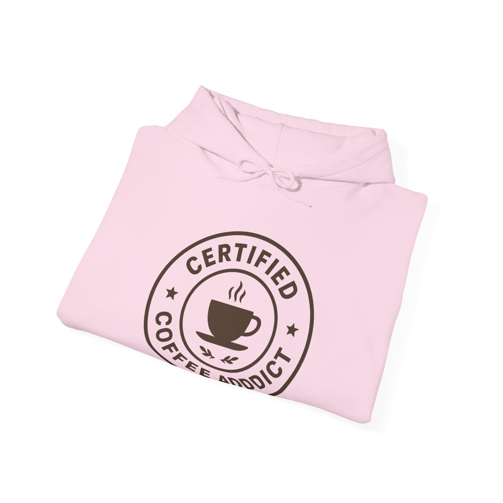 Certified Coffee Addict Hoodie, Cozy Sweatshirt, Gift for Coffee Lovers, Casual Wear, Funny Coffee Apparel