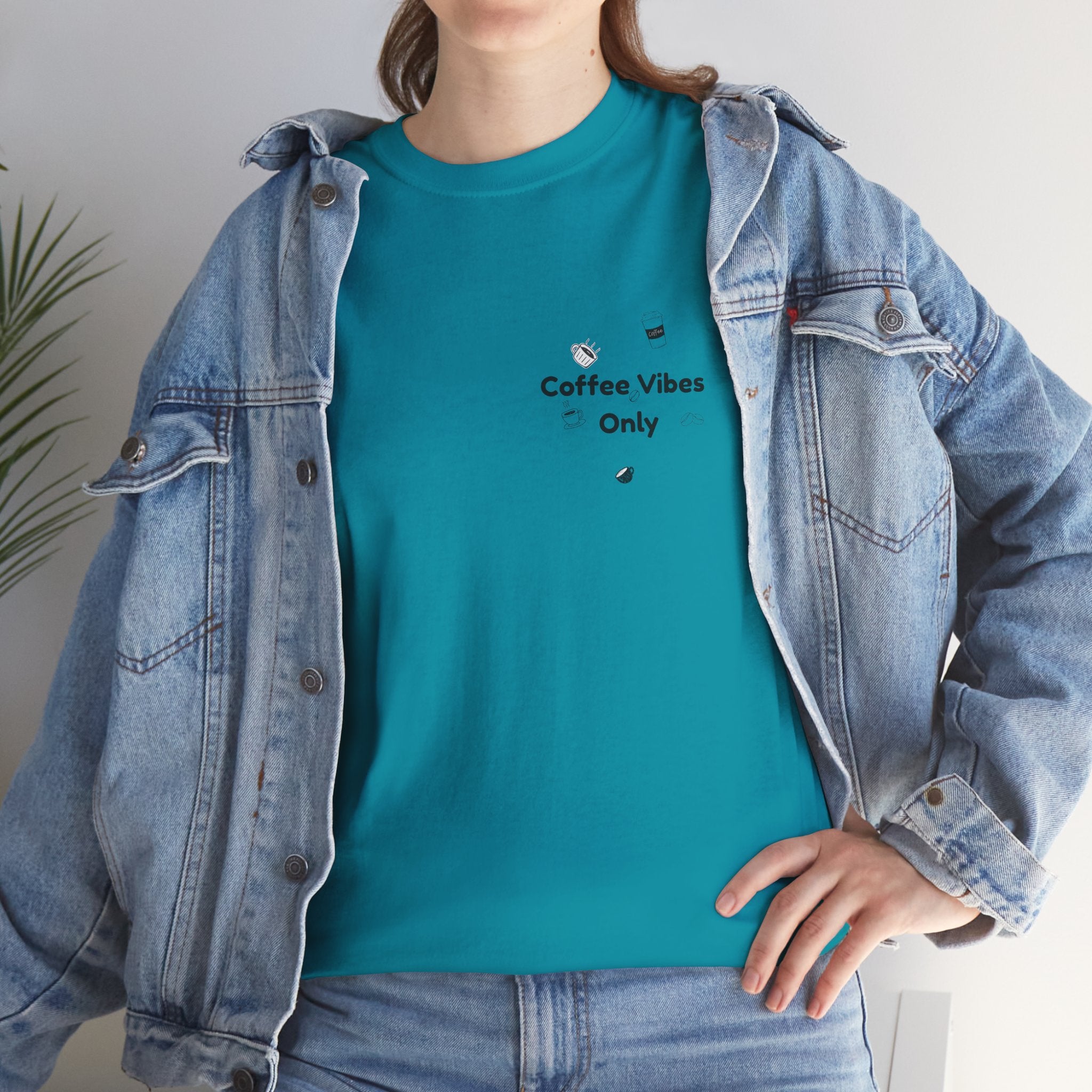 Coffee Vibes Only Unisex Heavy Cotton T-Shirt | Relaxed Fit Casual Tee