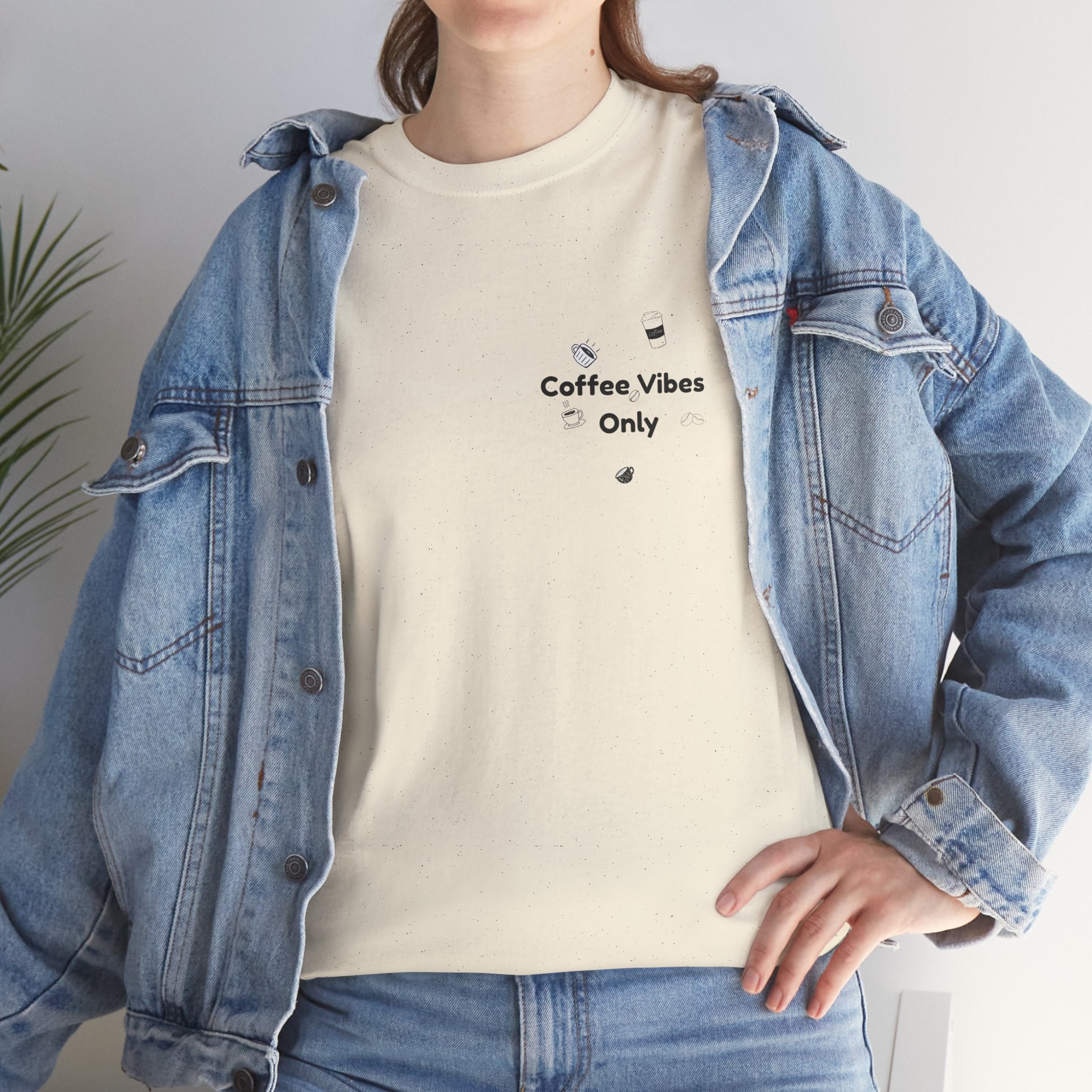 Coffee Vibes Only Unisex Heavy Cotton T-Shirt | Relaxed Fit Casual Tee