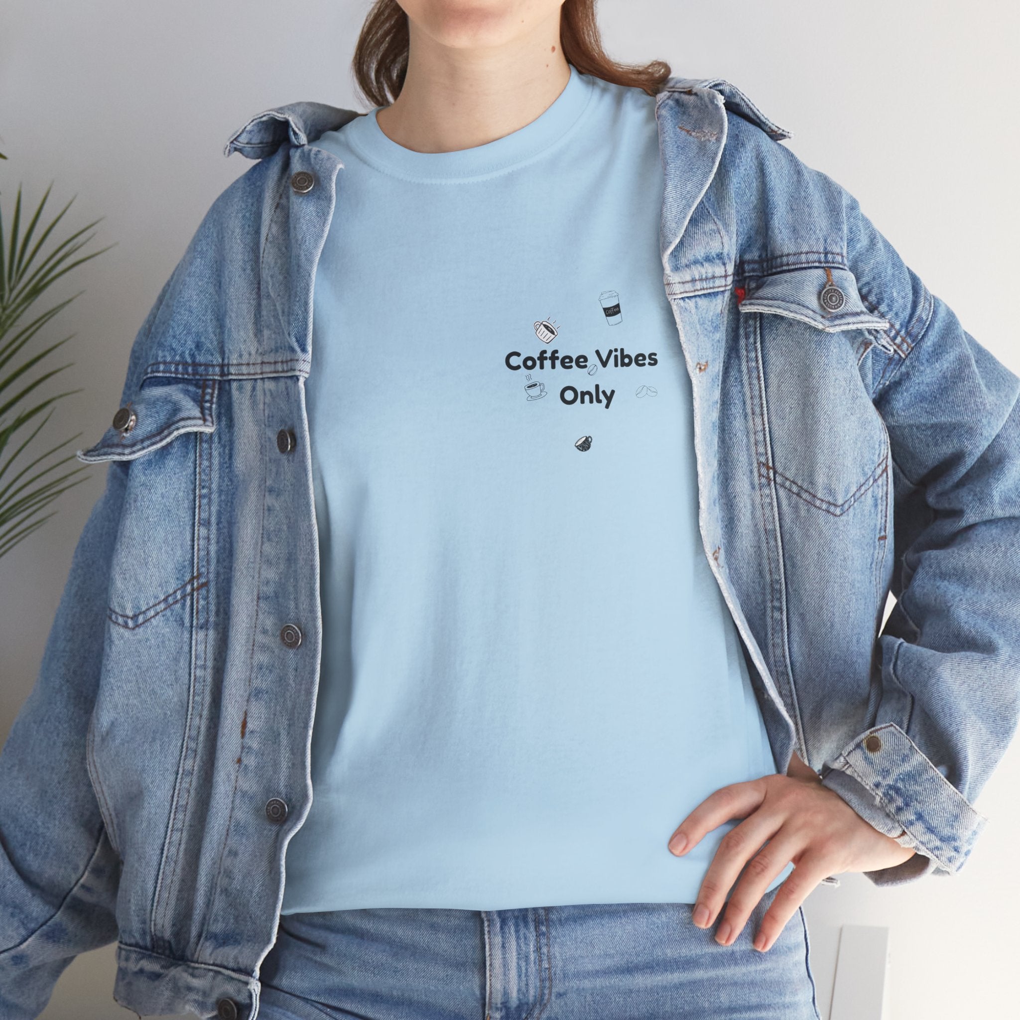 Coffee Vibes Only Unisex Heavy Cotton T-Shirt | Relaxed Fit Casual Tee