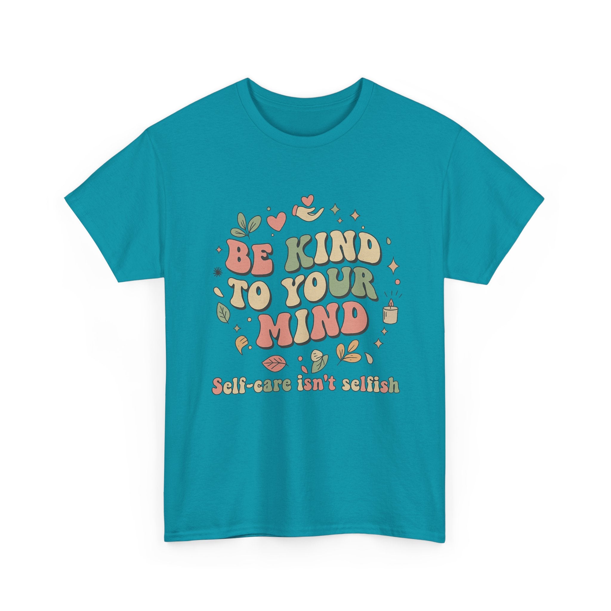 Be Kind To Your Mind T-Shirt – Soft Relaxed Fit Mental Health Tee, Aesthetic Retro Self-Care Shirt, Positive Quote Tee