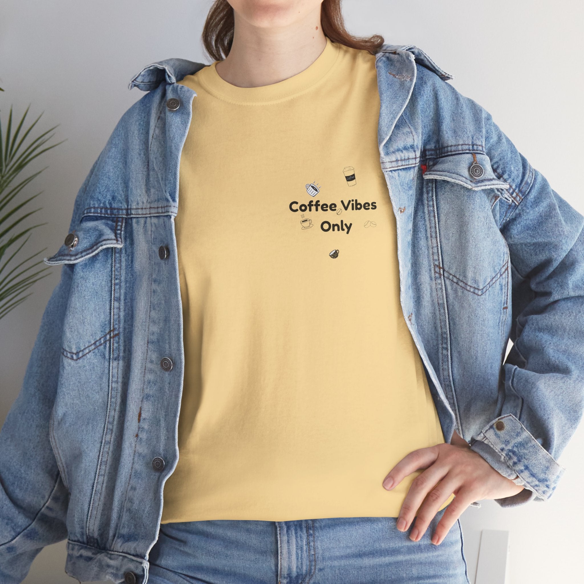 Coffee Vibes Only Unisex Heavy Cotton T-Shirt | Relaxed Fit Casual Tee