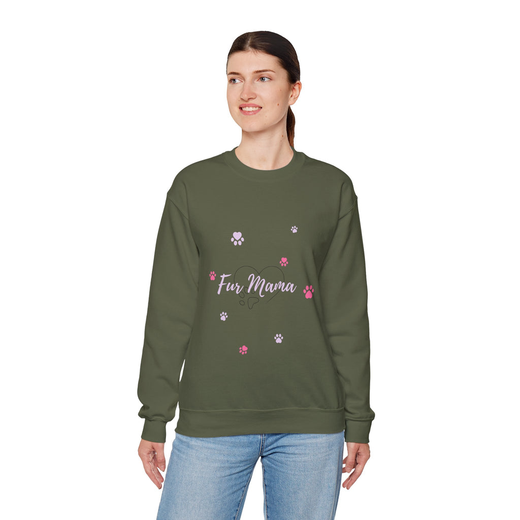 Fur Mama Unisex Crewneck Sweatshirt – Cozy Pet Lover Gift for Dog Moms & Animal Lovers