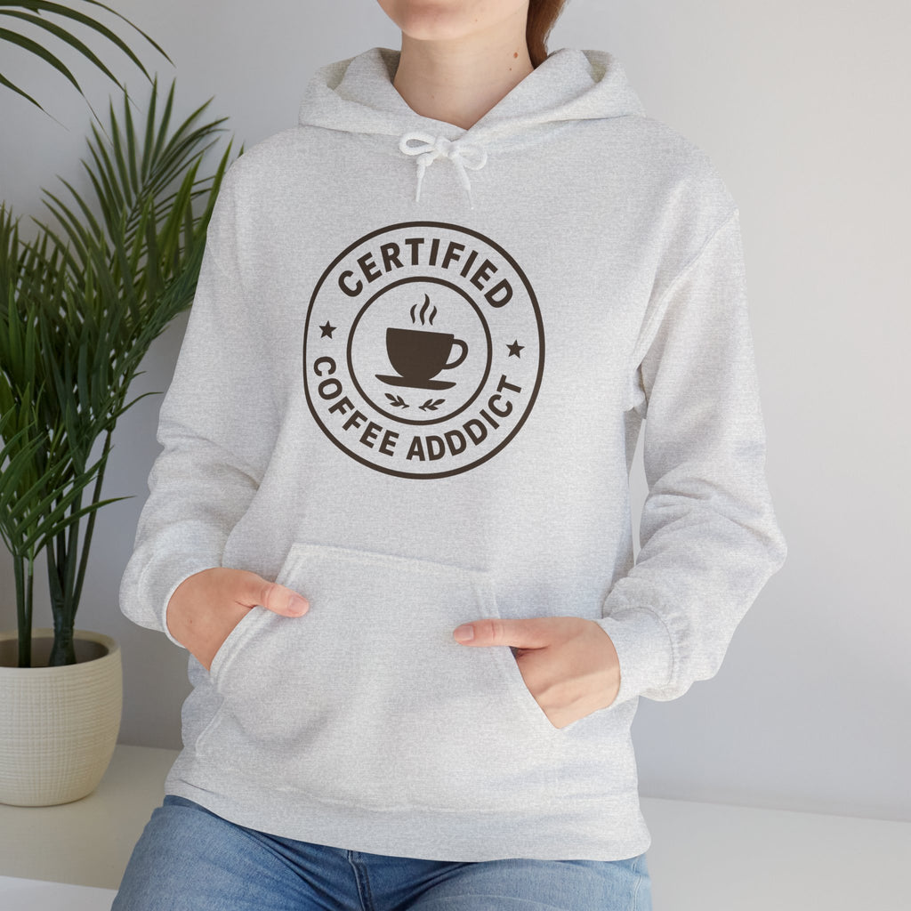 Certified Coffee Addict Hoodie, Cozy Sweatshirt, Gift for Coffee Lovers, Casual Wear, Funny Coffee Apparel