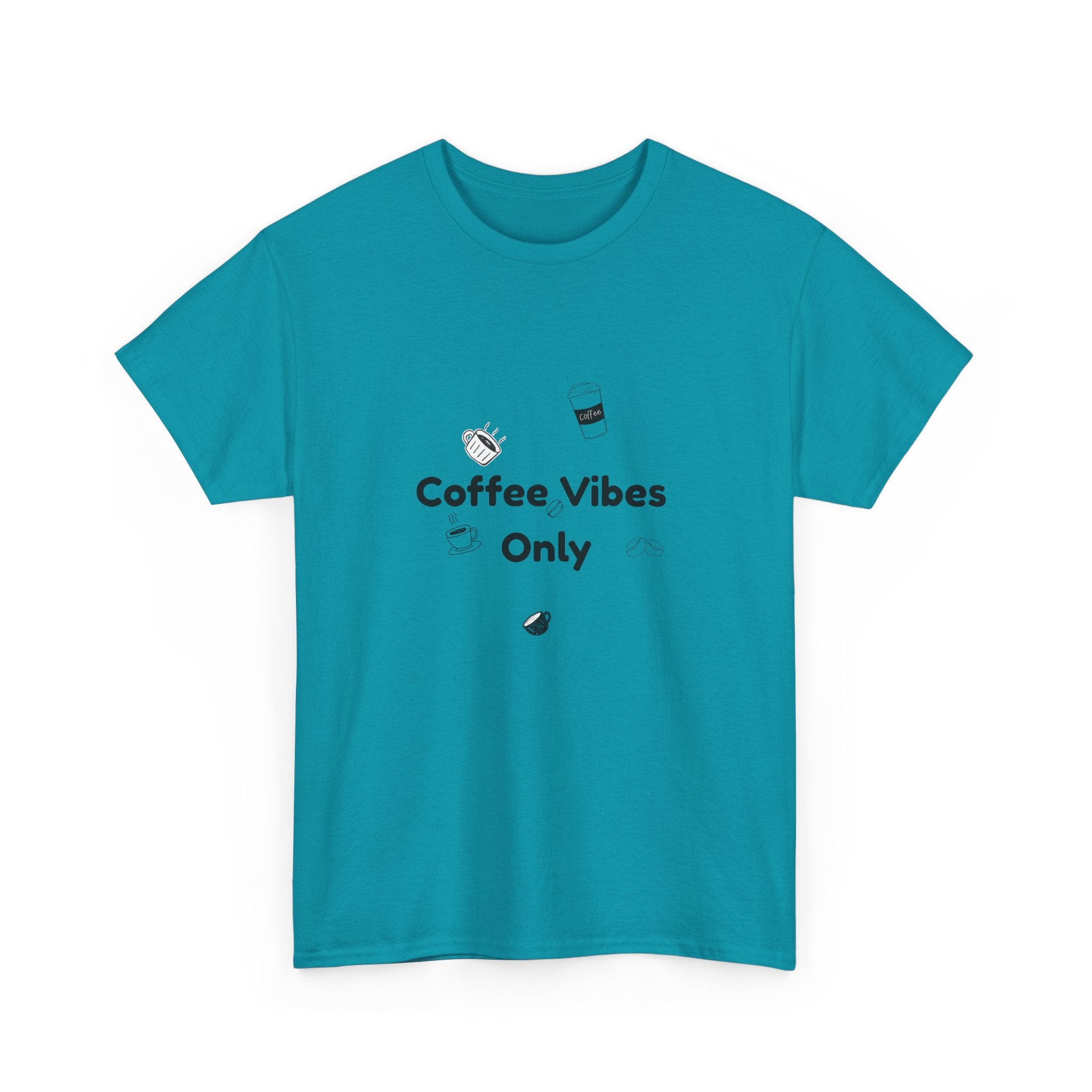 Coffee vibes tee, unisex heavy cotton t-shirt, coffee lover shirt, casual everyday tee, coffee vibes only shirt.