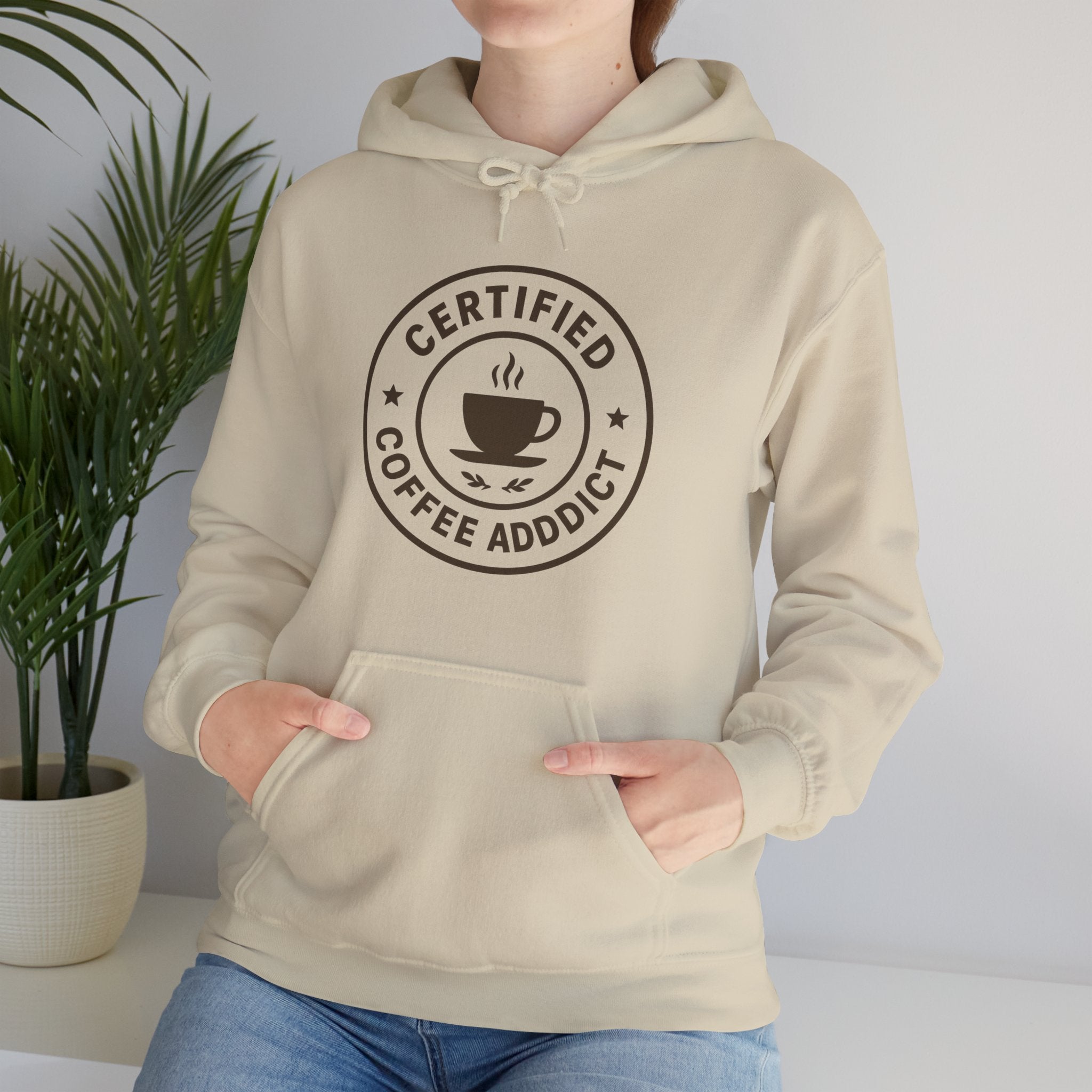 Certified Coffee Addict Hoodie, Cozy Sweatshirt, Gift for Coffee Lovers, Casual Wear, Funny Coffee Apparel