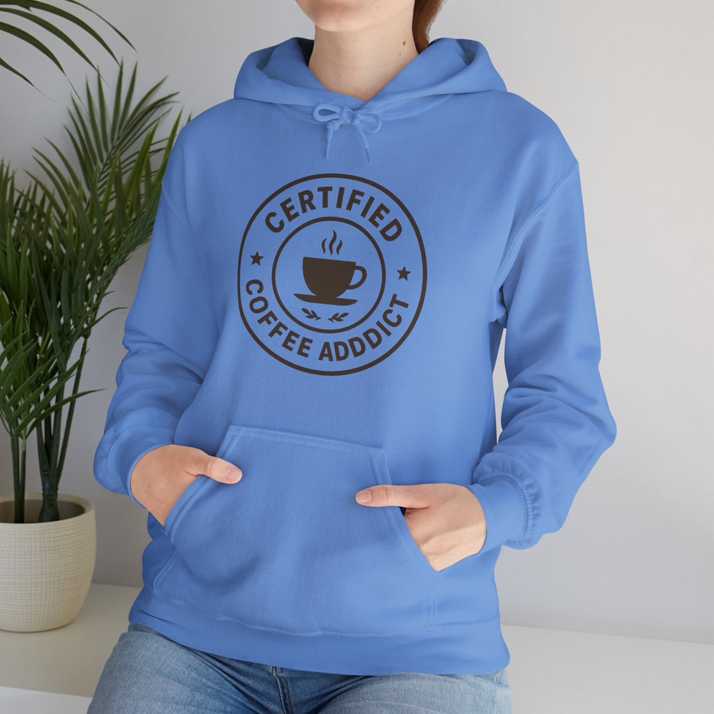 Certified Coffee Addict Hoodie, Cozy Sweatshirt, Gift for Coffee Lovers, Casual Wear, Funny Coffee Apparel