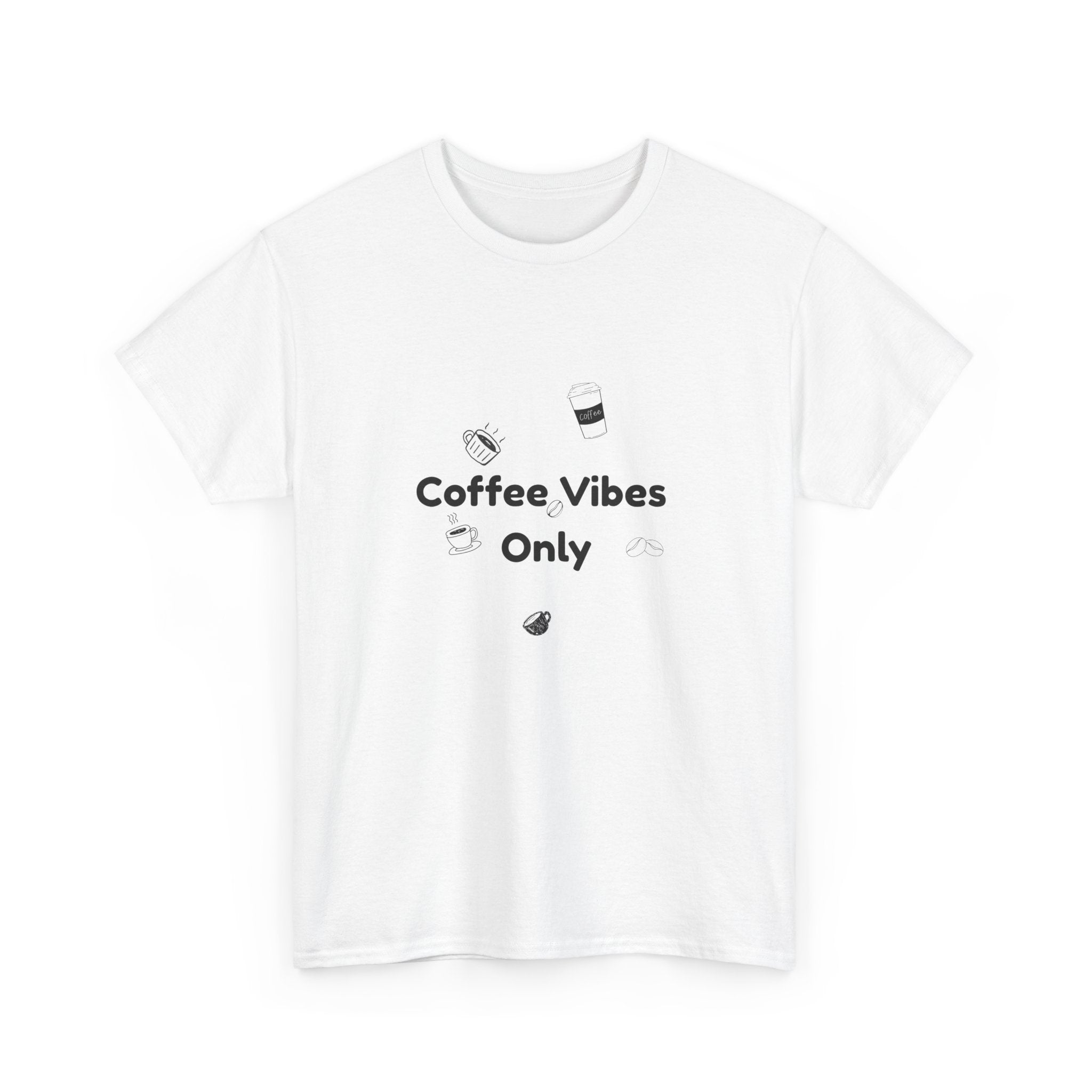 Coffee vibes tee, unisex heavy cotton t-shirt, coffee lover shirt, casual everyday tee, coffee vibes only shirt.