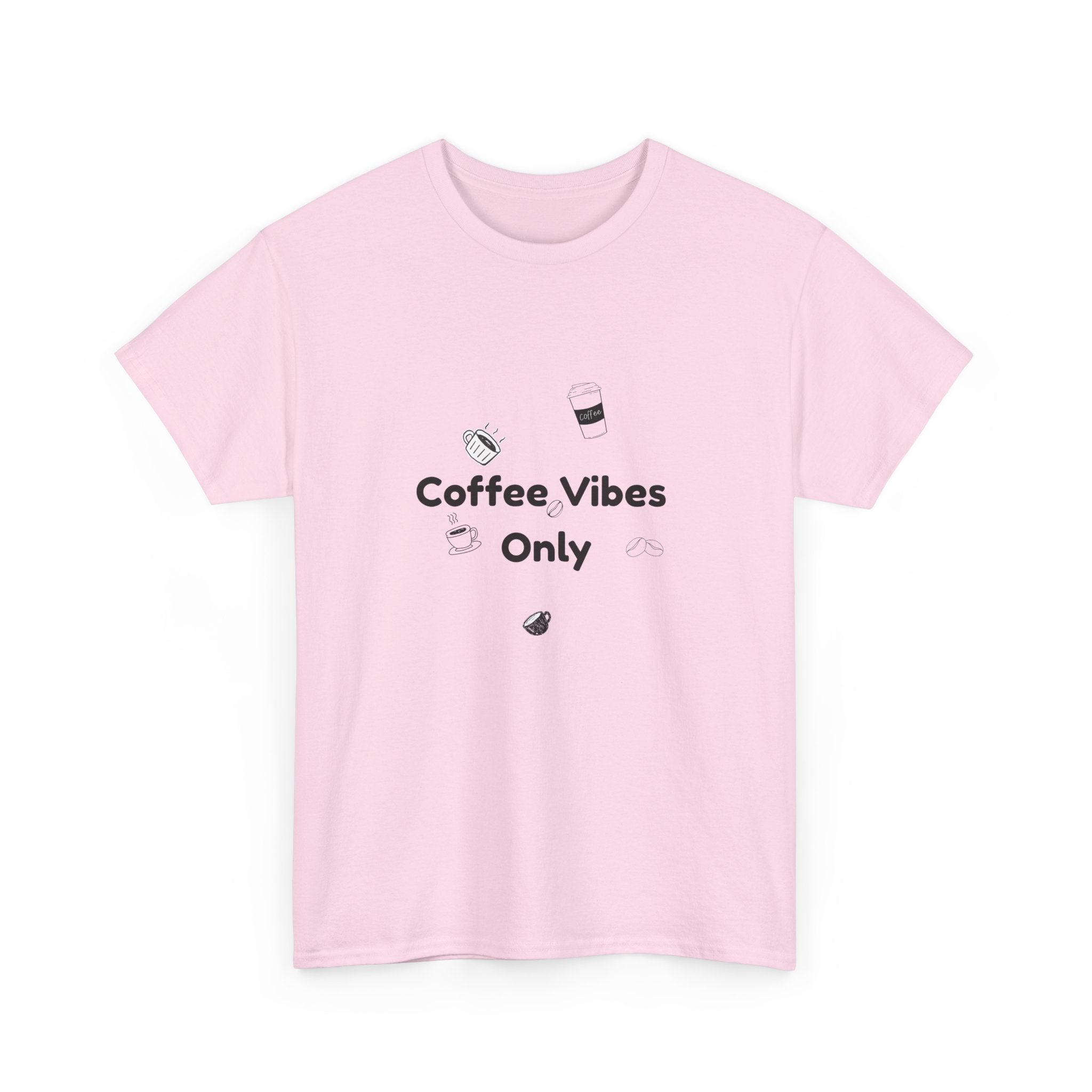 Coffee vibes tee, unisex heavy cotton t-shirt, coffee lover shirt, casual everyday tee, coffee vibes only shirt.